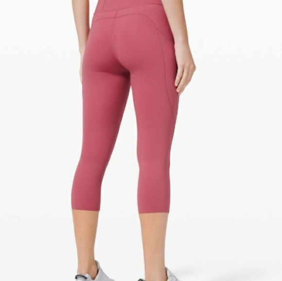 Lululemon Fast and Free Crop II 19" Cherry Tint - Picture 11 of 12
